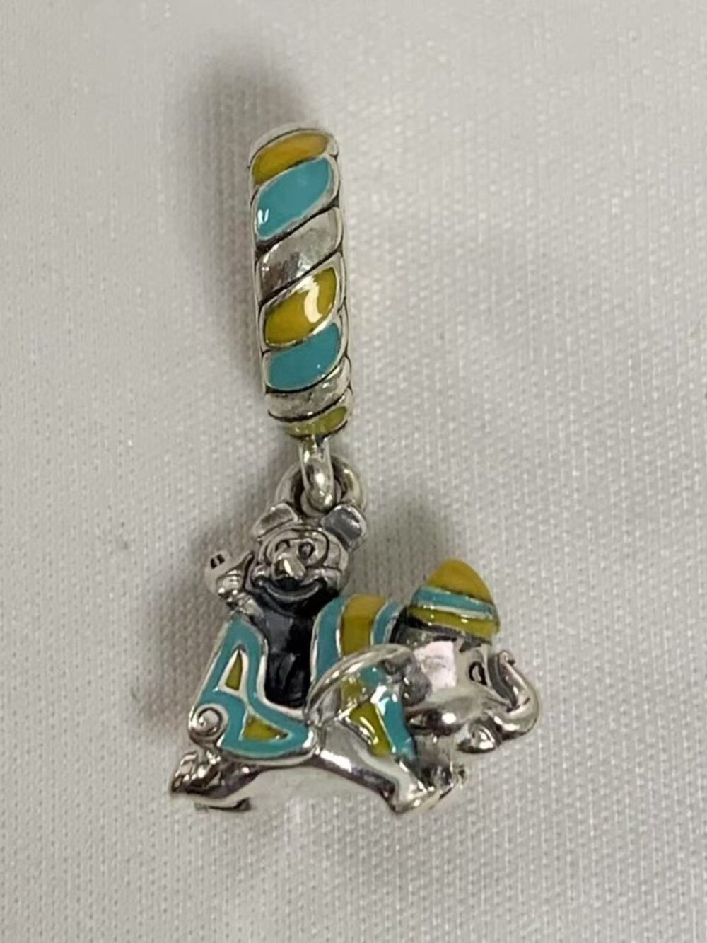 Pandora Disney Parks Mickey Mouse on Dumbo the Flying Elephant Dangle Charm